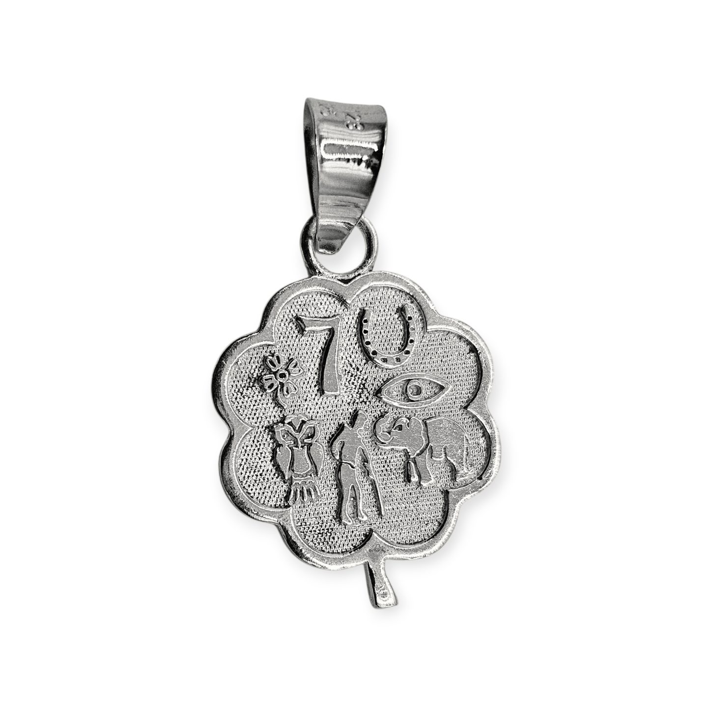 Lucky Charm Pendant Silver 925 8 Clover