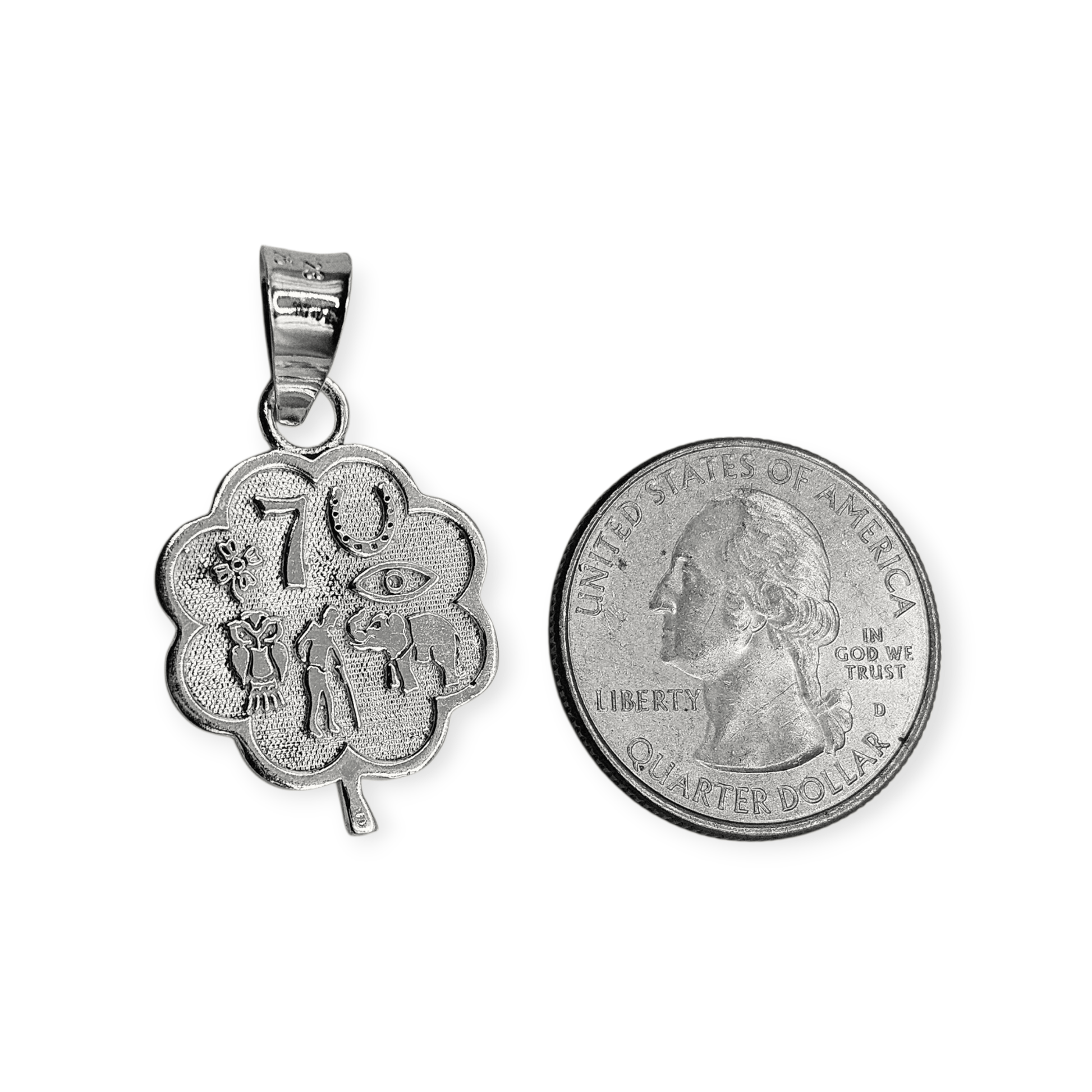 Lucky Charm Pendant Silver 925 8 Clover