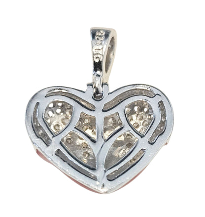 Melting Heart Sterling Silver Pendant Dainty Silver 925