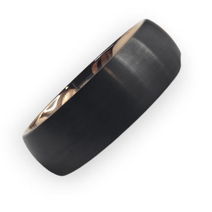 Men's Tungsten Carbide 8mm Black Ring
