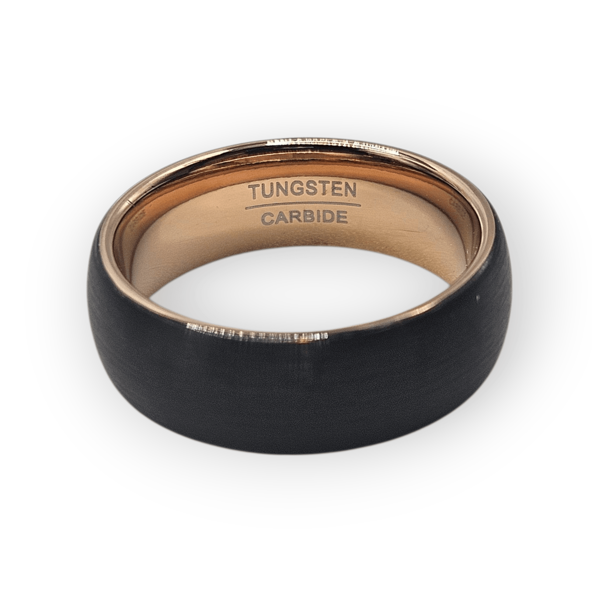 Men's Tungsten Carbide 8mm Black Ring