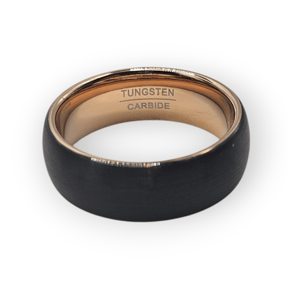 Men's Tungsten Carbide 8mm Black Ring