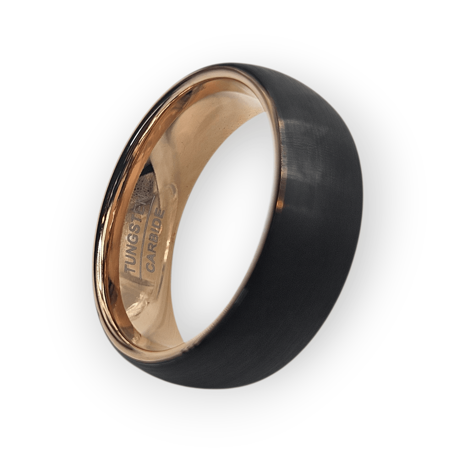 Men's Tungsten Carbide 8mm Black Ring