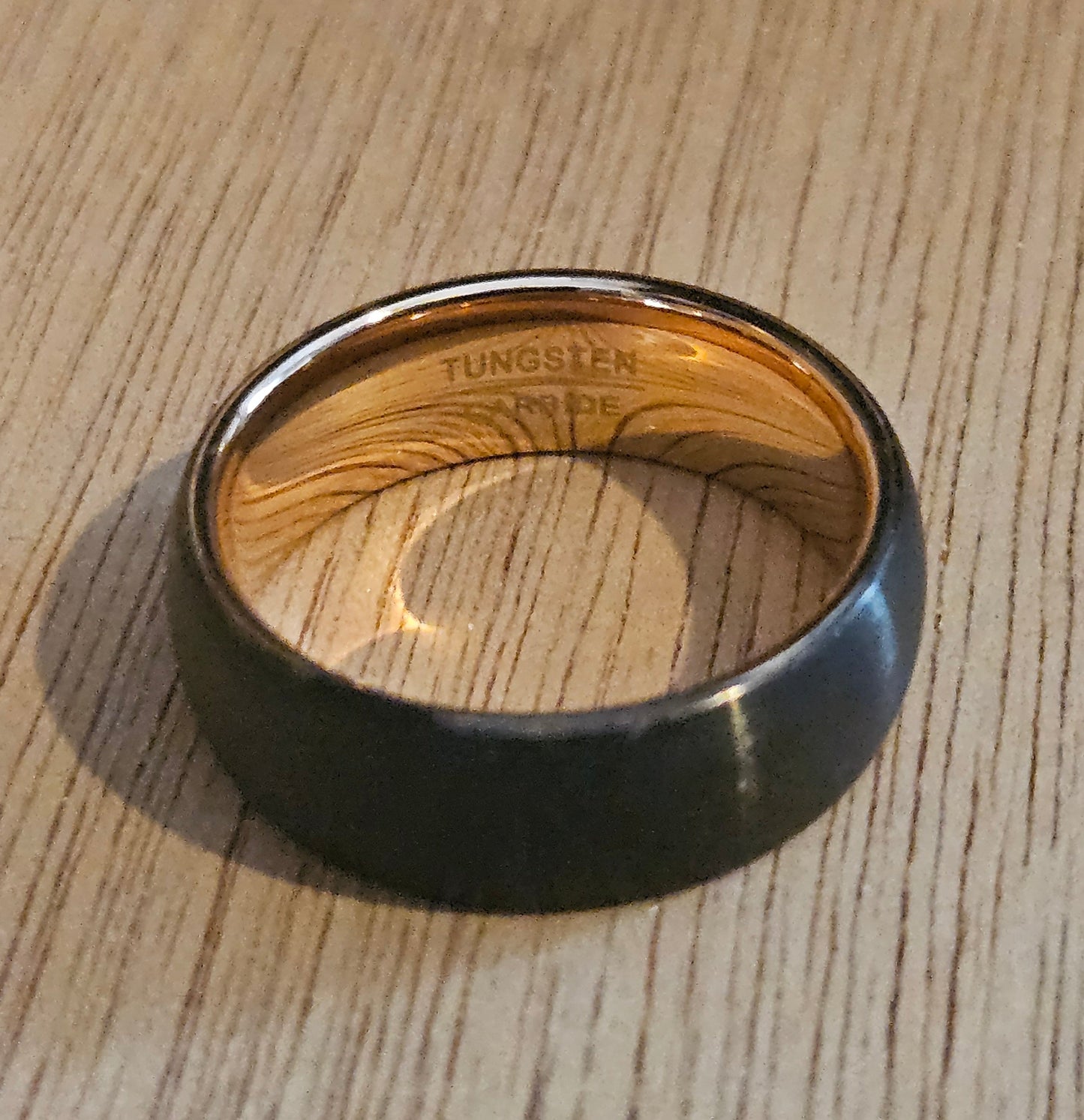 Men's Tungsten Carbide 8mm Black Ring