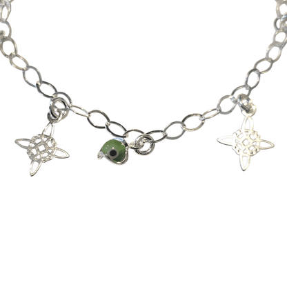 Multicolor Evil eye Bracelet Sterling Silver S925 with Witch's Knot Nudo de Bruja