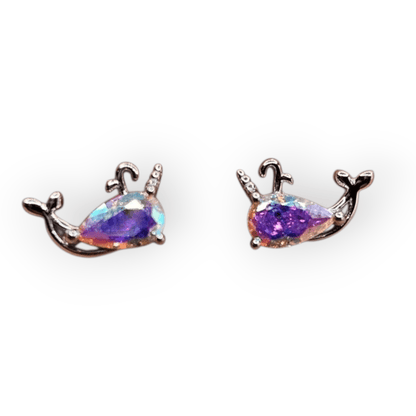 Narwhals Wale Unicorn Stud Earrings Silver 925 for Girls