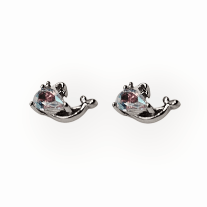 Narwhals Wale Unicorn Stud Earrings Silver 925 for Girls