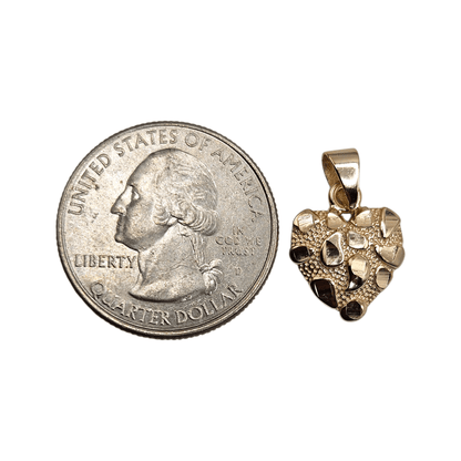Nugget Pendant 14K Gold Plated Over Silver 925 for Women and Men 3 Sizes Available