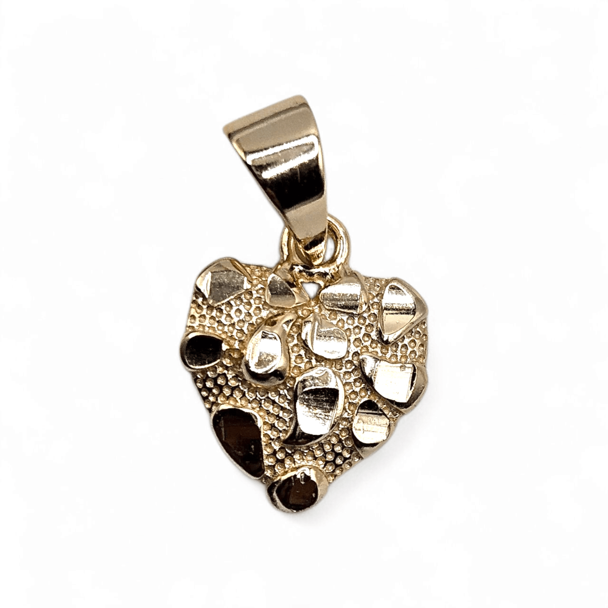 Nugget Pendant 14K Gold Plated Over Silver 925 for Women and Men 3 Sizes Available