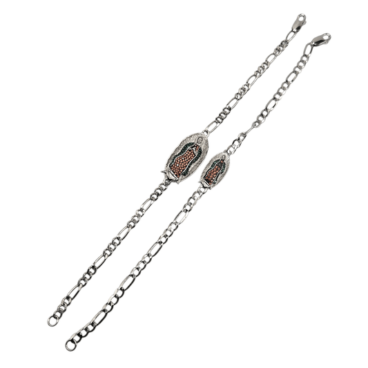 Oval Virgen Maria Bracelet Sterling Silver S925 - 2 Sizes