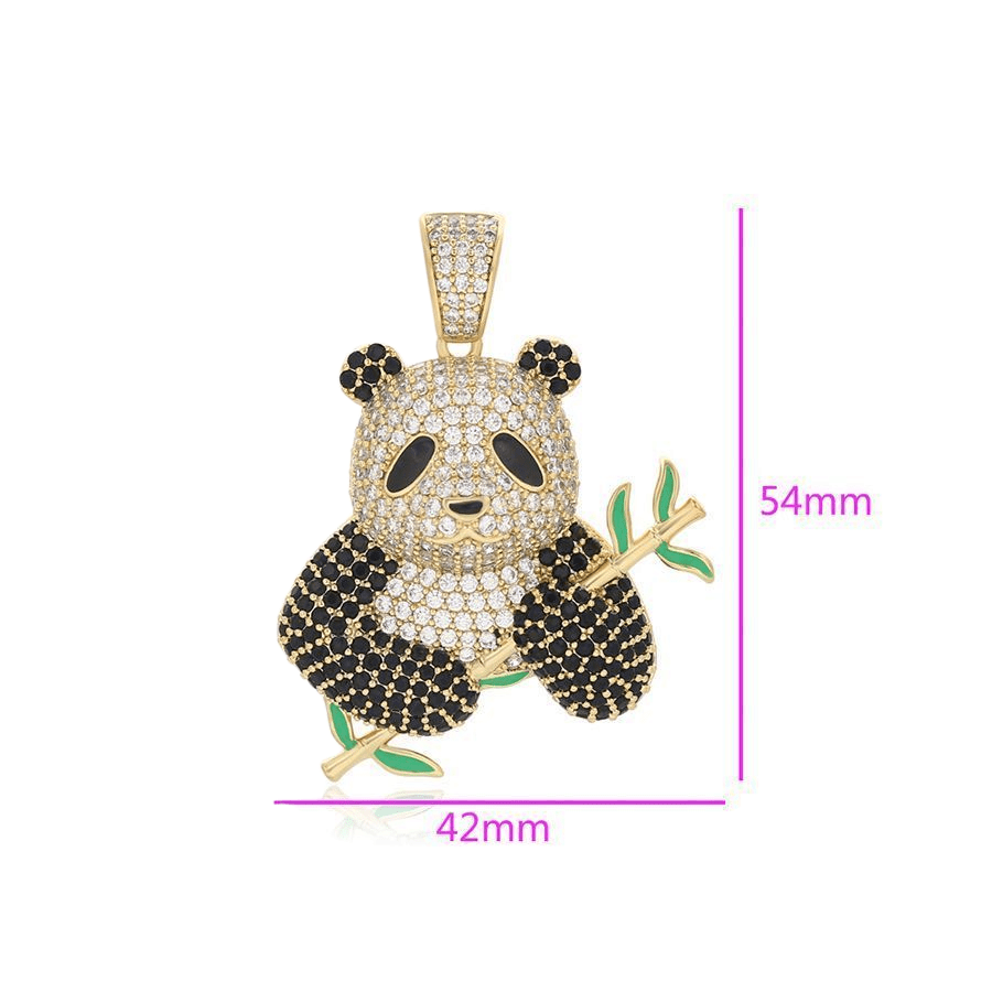 Panda 14k Gold Plated Necklace - Large