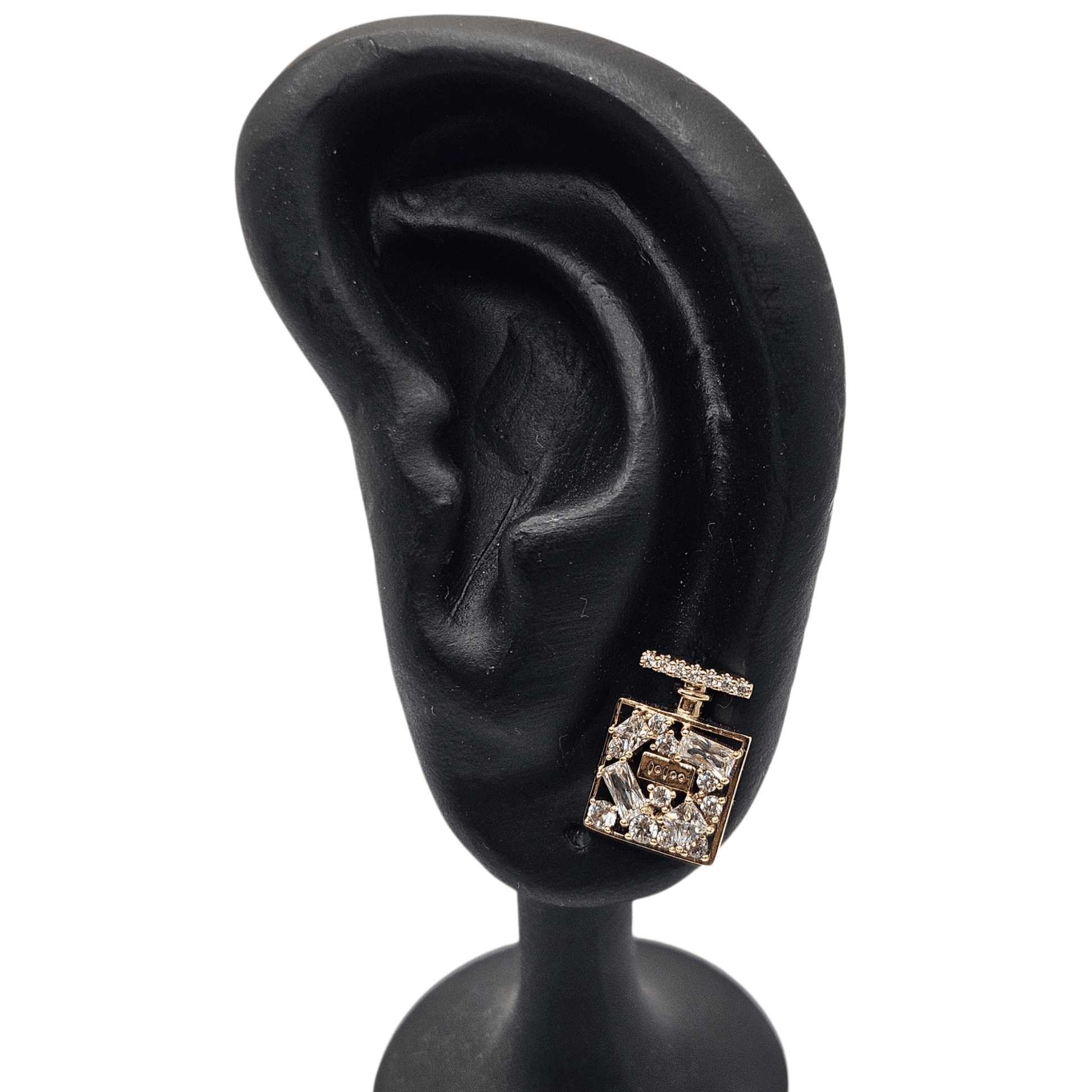 Perfume Stud Earrings 14k Gold Plated