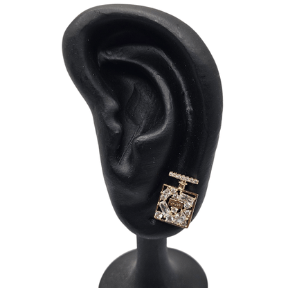 Perfume Stud Earrings 14k Gold Plated