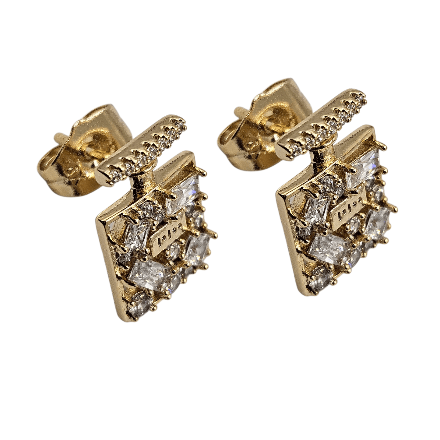 Perfume Stud Earrings 14k Gold Plated