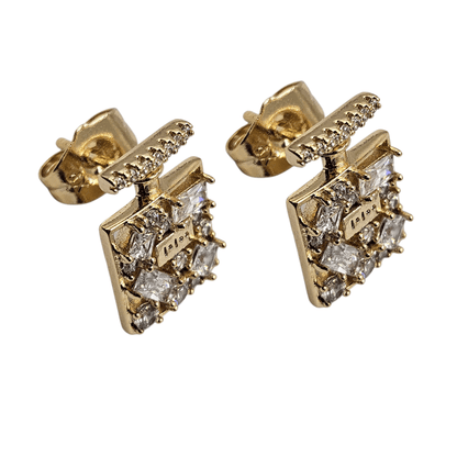 Perfume Stud Earrings 14k Gold Plated