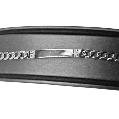 Personalized Silver 925 Curb Link Bracelet 6.5"L