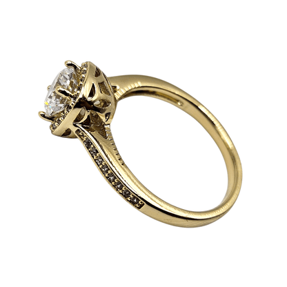 Princess Cut Ring 14k Gold Plated for Women