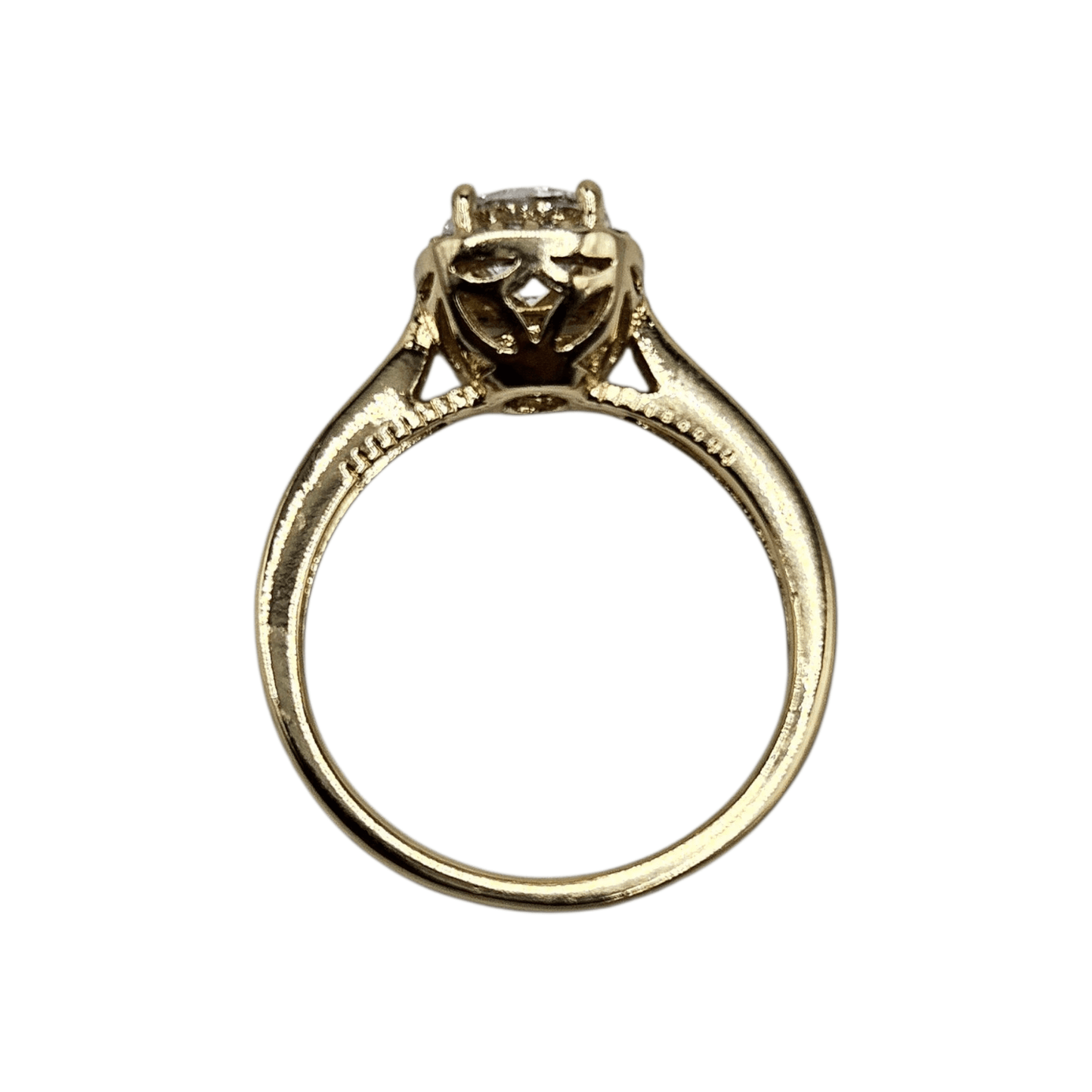 Princess Cut Ring 14k Gold Plated for Women
