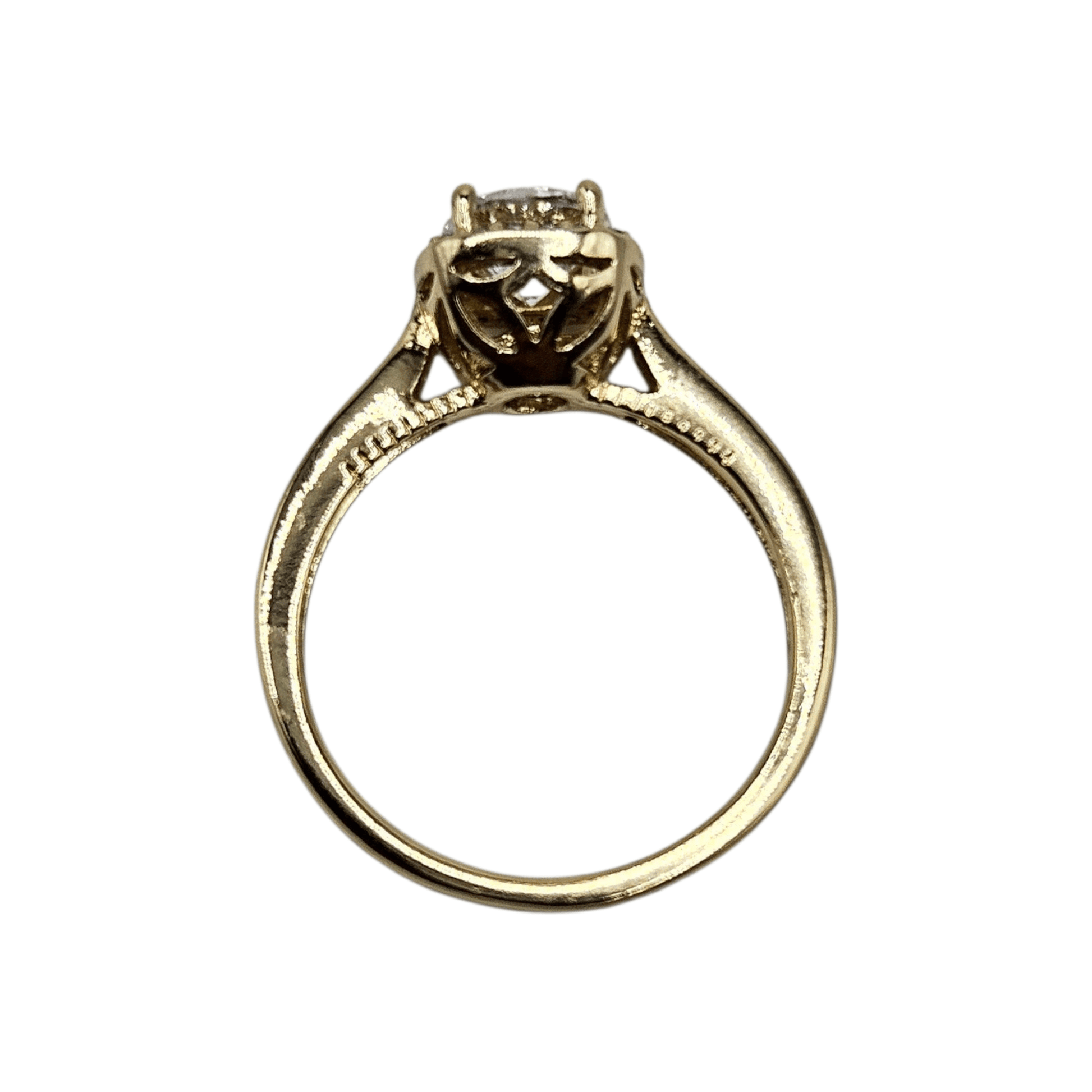 Princess Cut Ring 14k Gold Plated for Women