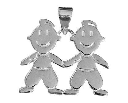 Sterling Silver Children Charm Pendant Laser Engravable