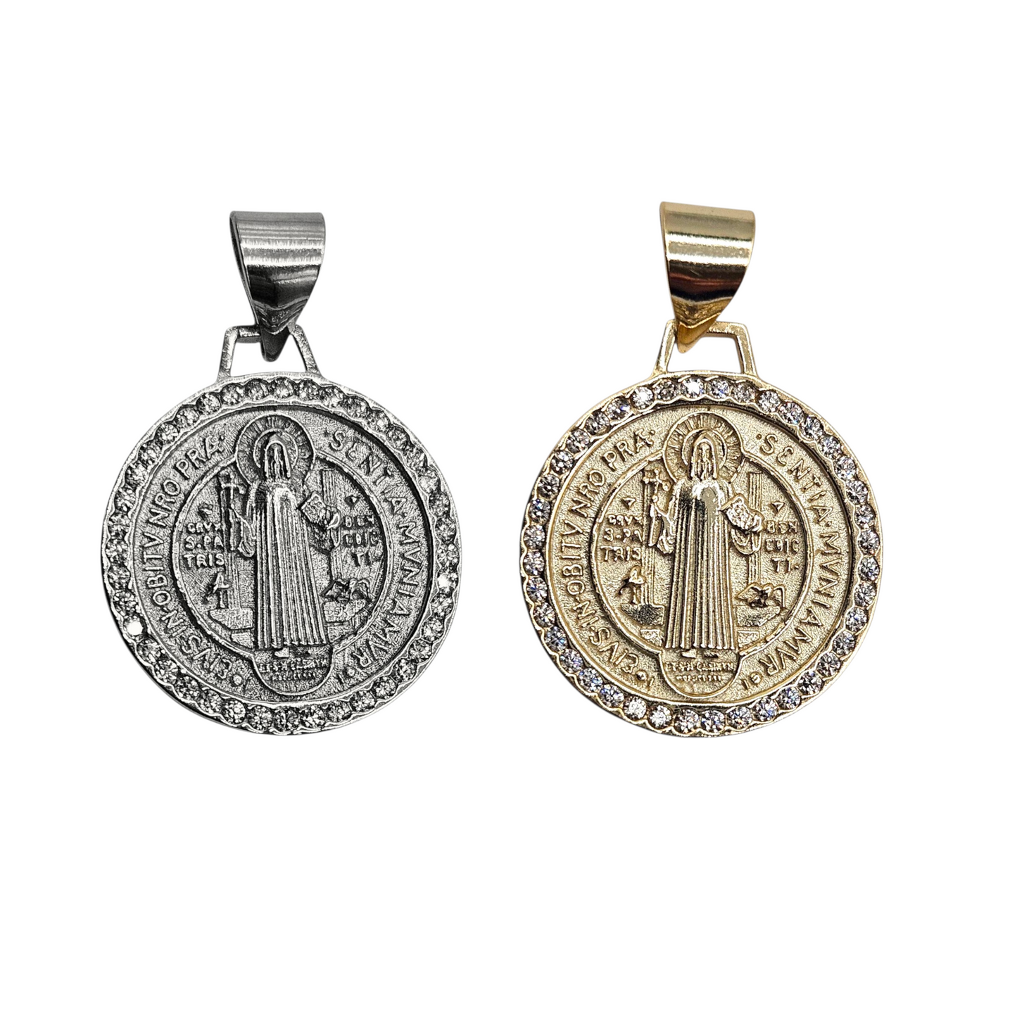 Saint Benedict Pendant Silver 925 or 14K Gold Plated