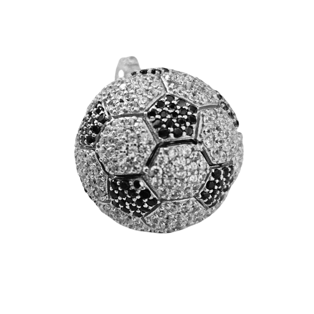 Silver Soccer ball Pendant 3D Design