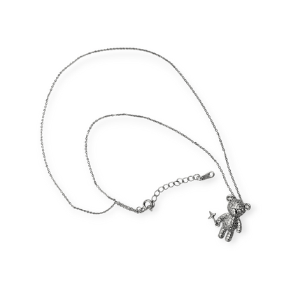 Cute Bear and Star Silver 925 Necklace