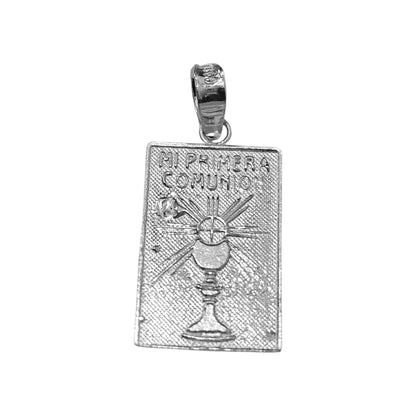 Mi Primera Comunion Silver Pendant Rectangle