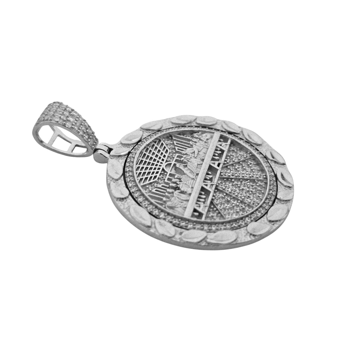 The Last Supper Silver 925 Round Pendant La última Sena Plata
