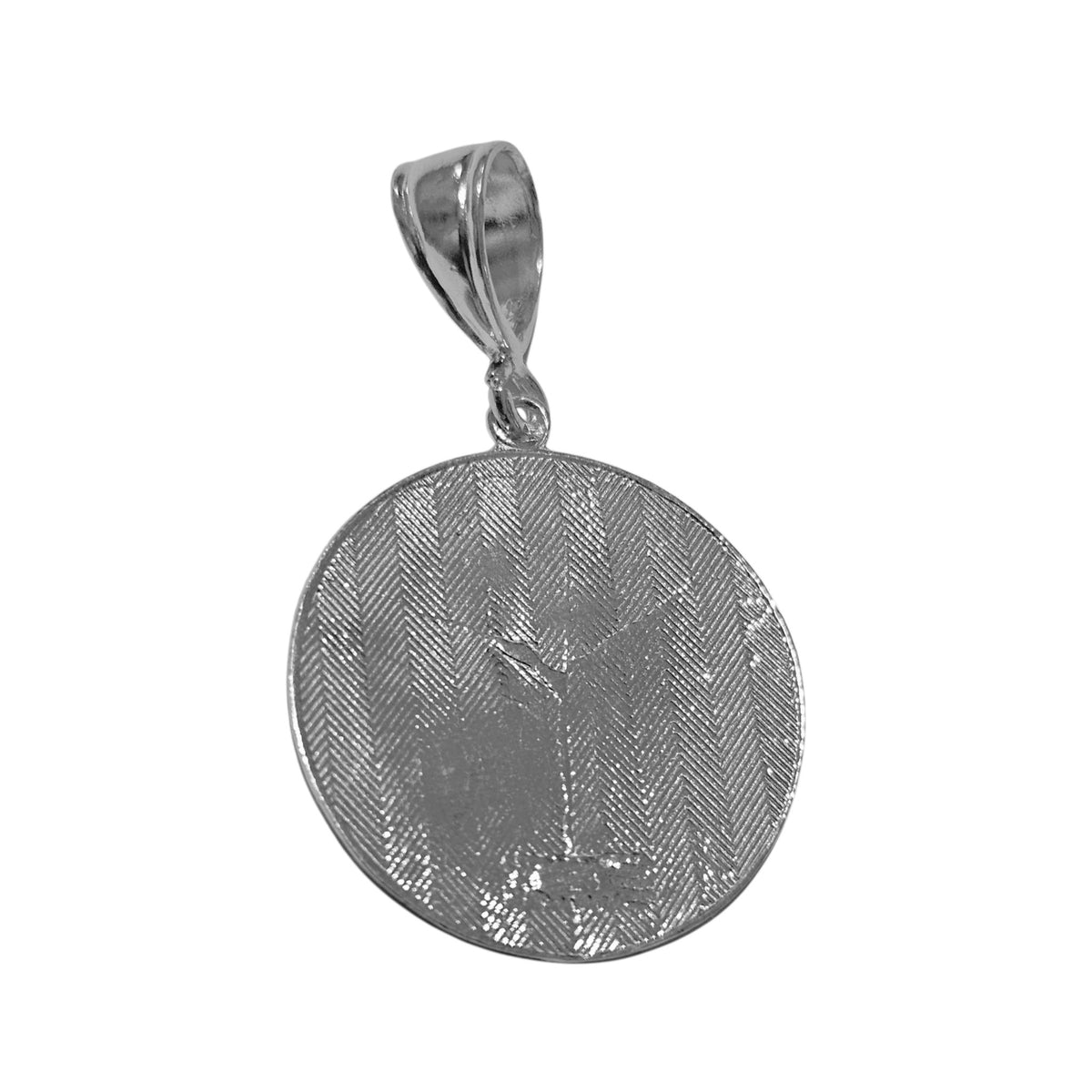 Saint Lazarus Silver Medallion Pendant