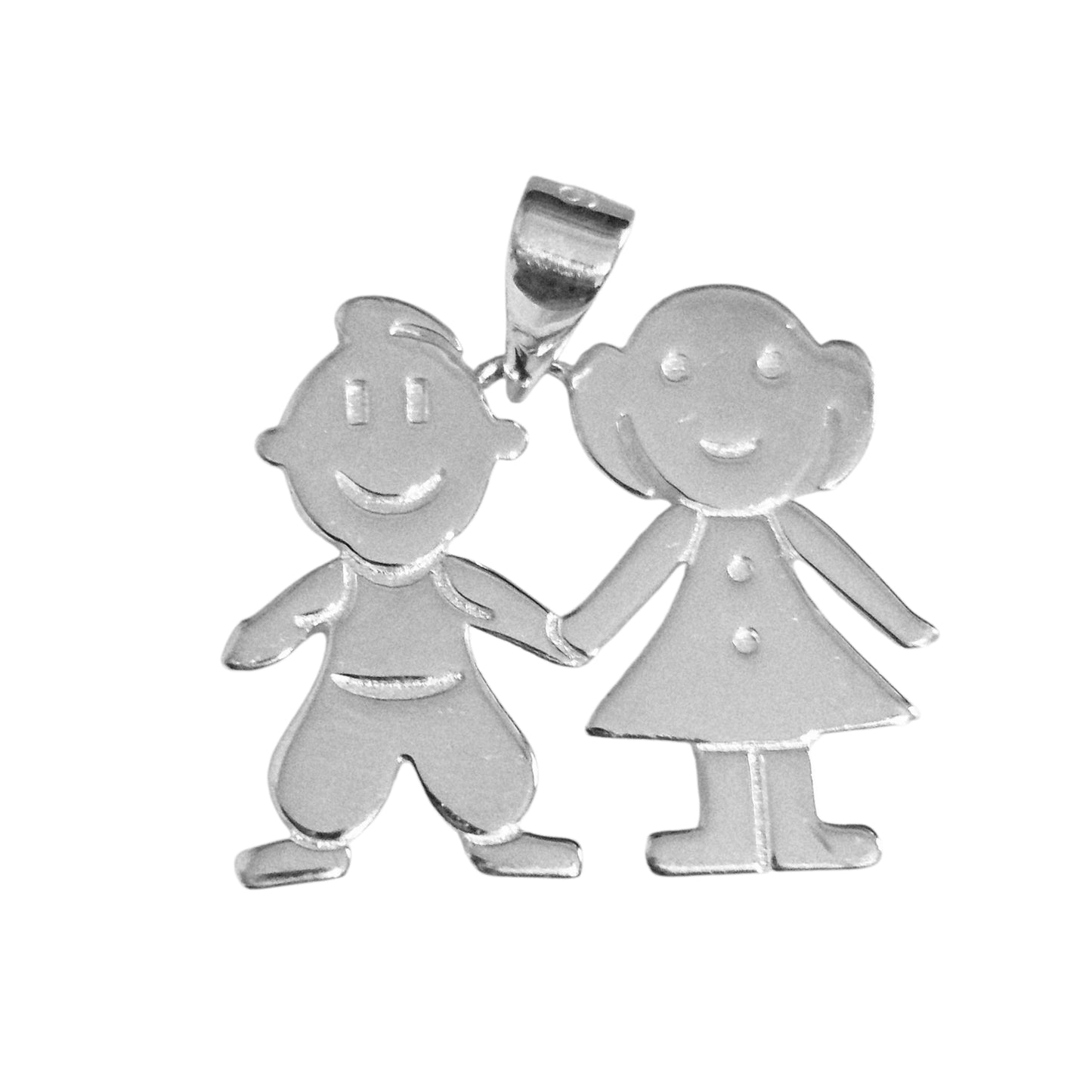 Sterling Silver Children Charm Pendant Laser Engravable