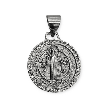 Saint Benedict Pendant Silver 925 or 14K Gold Plated