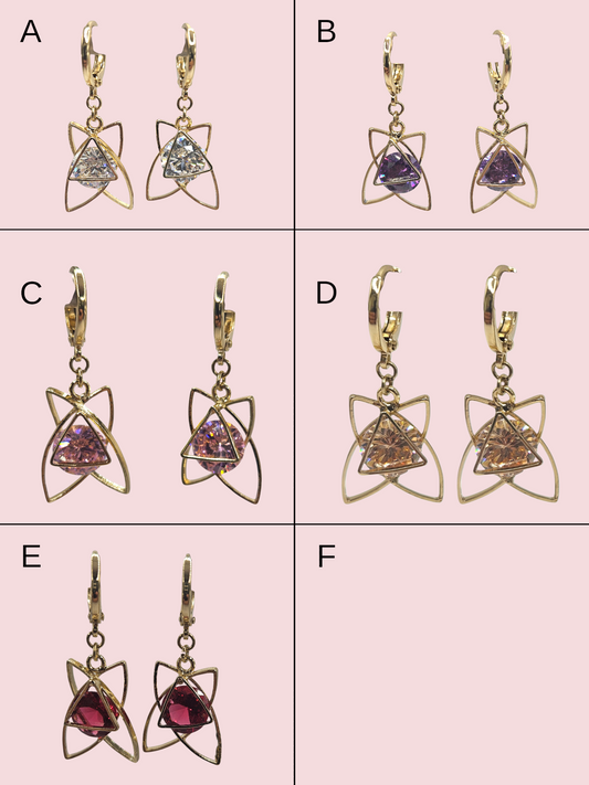 Fancy Hoop 14K Gold Plated Women Earrings