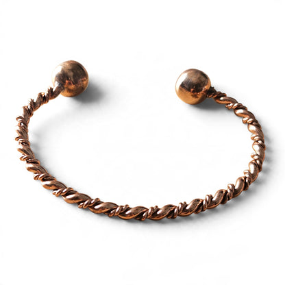 Copper Cuff Double Braded Bracelet Unisex