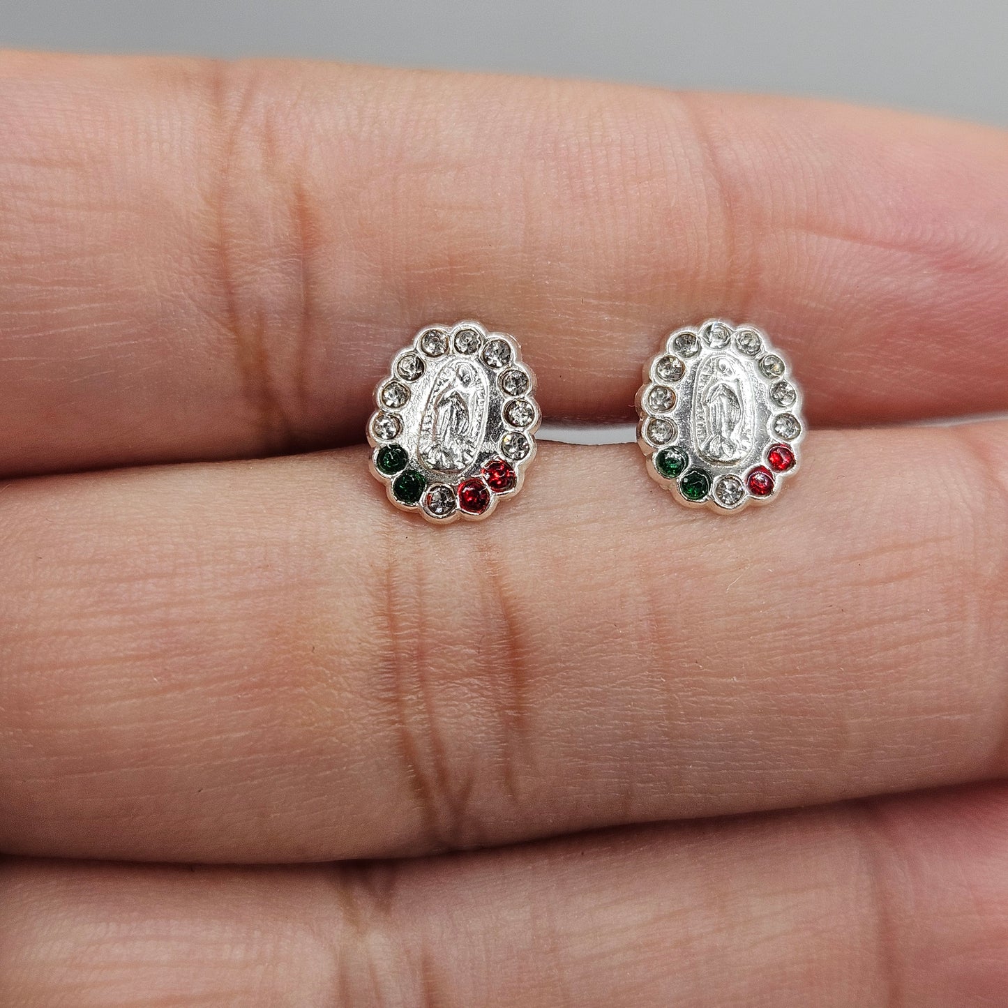 Virgen Maria S925 Silver Baby Earrings