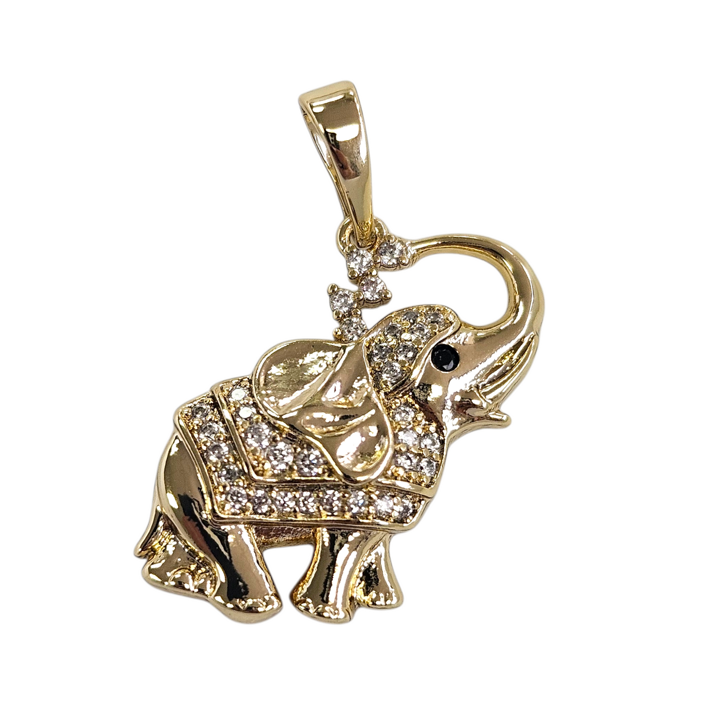 14k Gold Plated Small Elephant Pendant