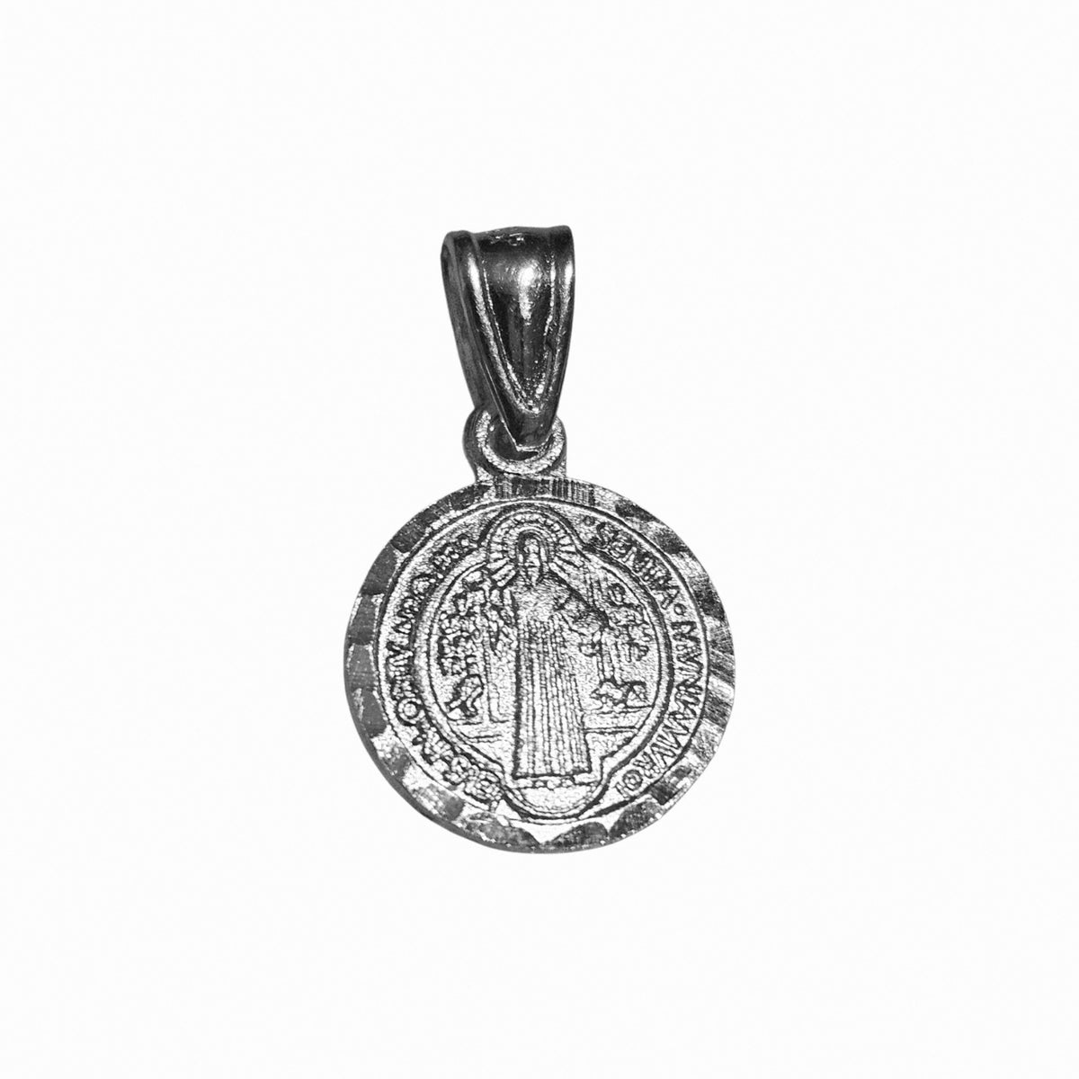 Dainty Saint Benedict Silver Pendant