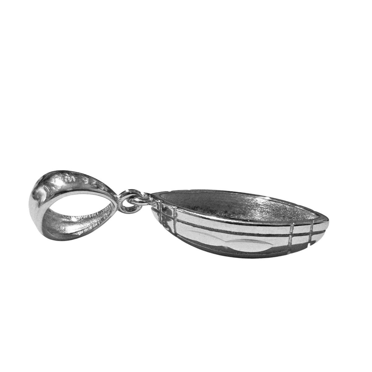 Football Pendant Silver 925 3D