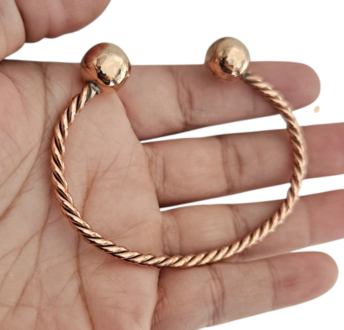 Copper Cuff Braded Bracelet Unisex