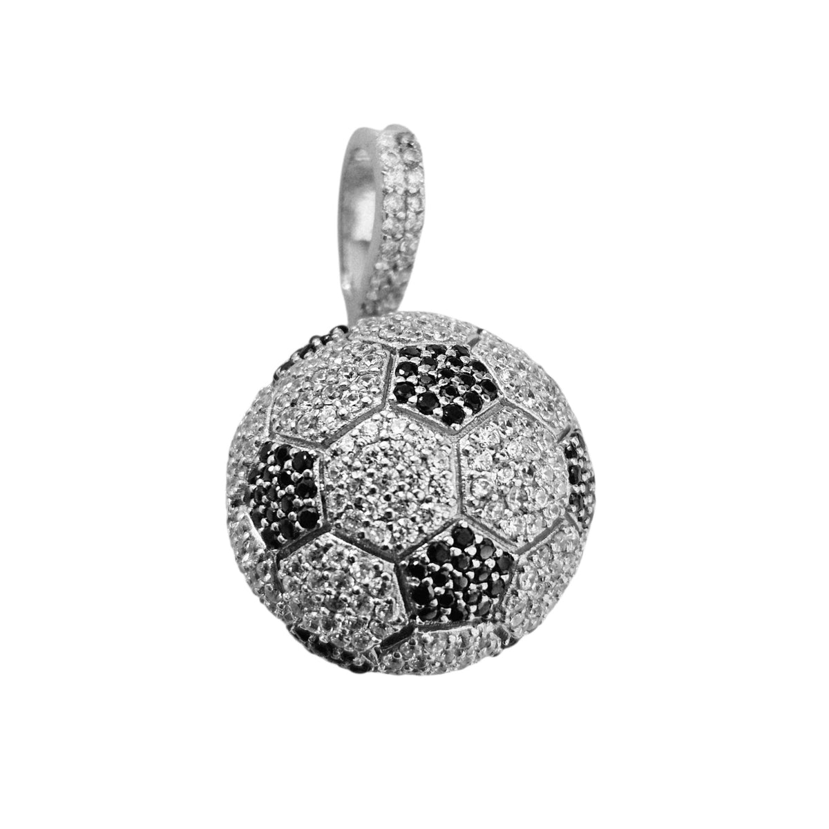 Silver Soccer ball Pendant 3D Design