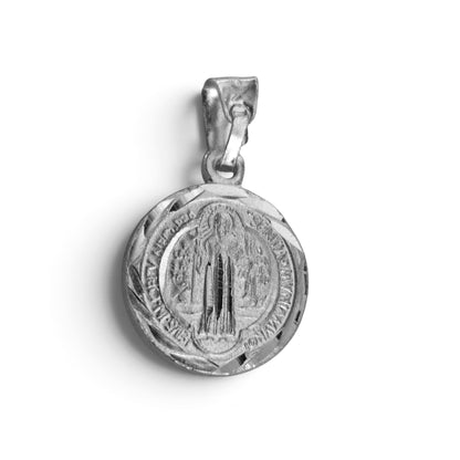 Double Sided Crucifix Charm with Saint Benedict Pendant