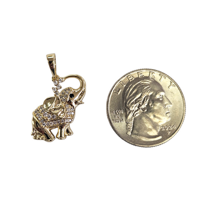 14k Gold Plated Small Elephant Pendant