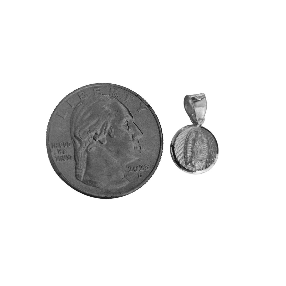 Virgin Mary Dainty Silver Pendant