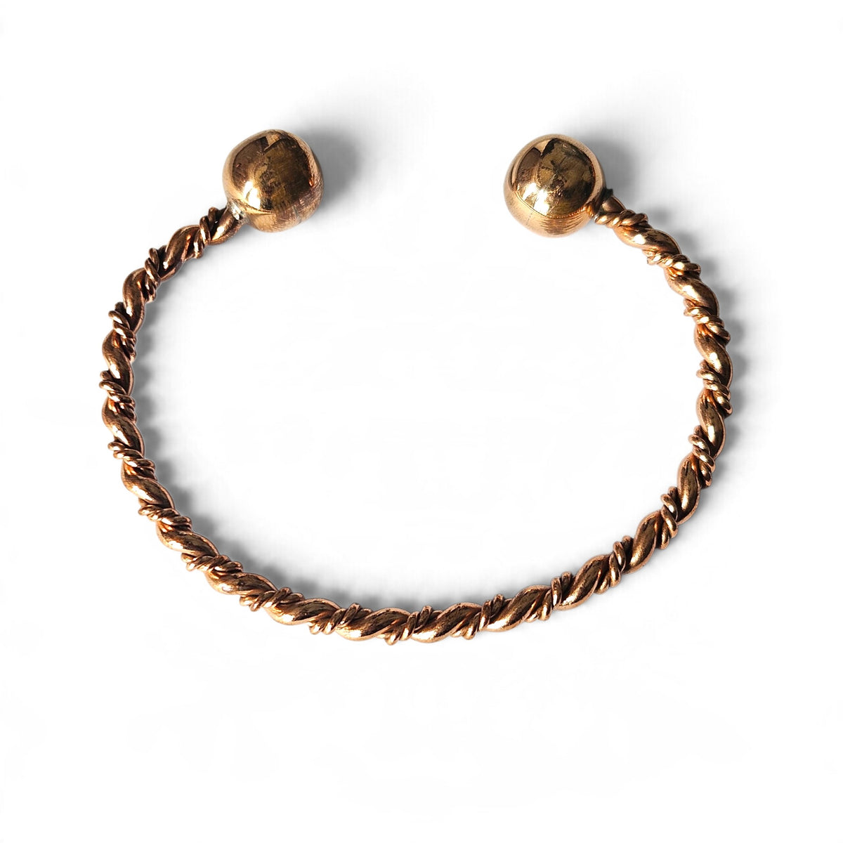 Copper Cuff Double Braded Bracelet Unisex