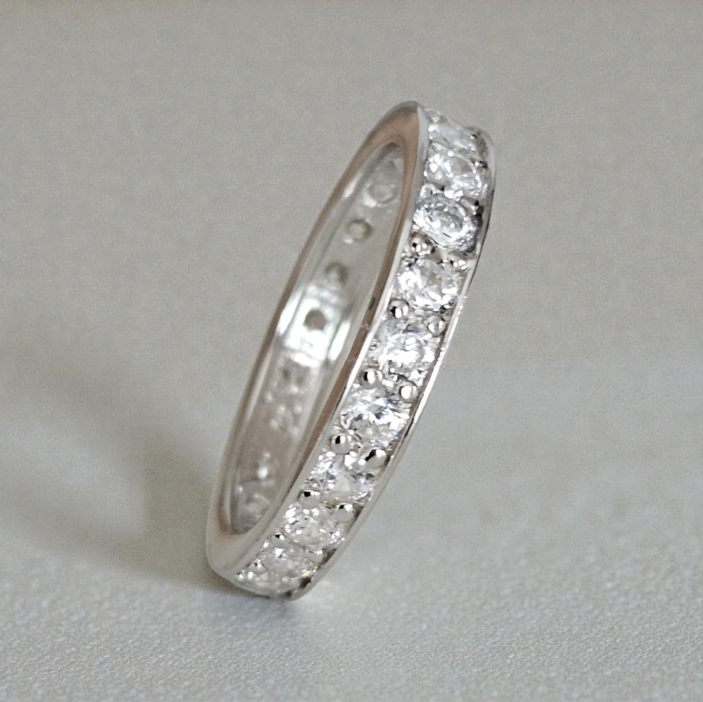 Eternity Cubic Zircobia Silver 925 Band