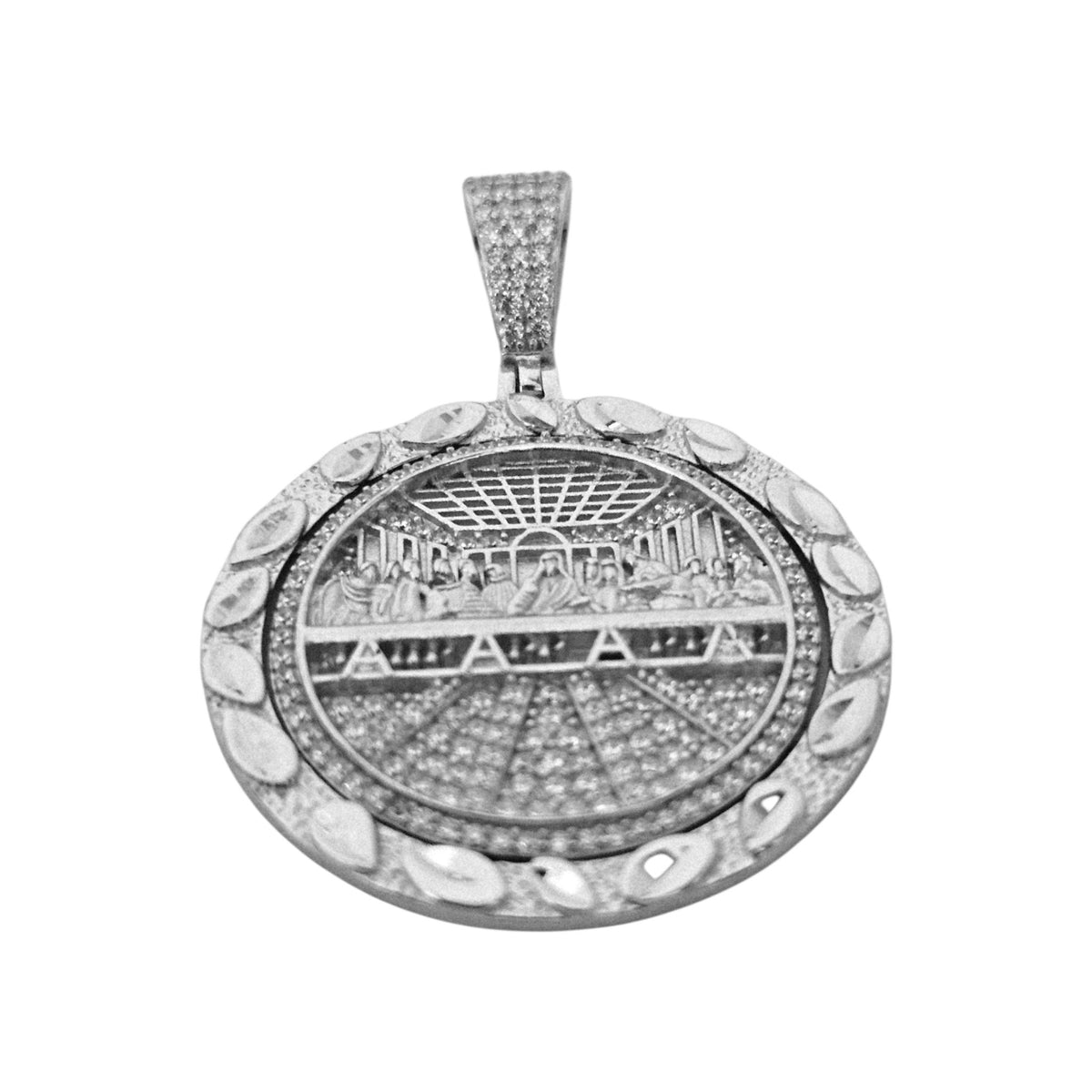 The Last Supper Silver 925 Round Pendant La última Sena Plata