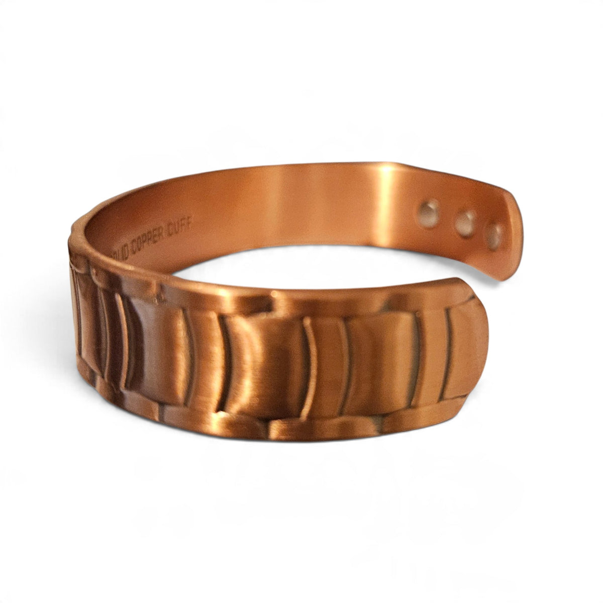 Solid Copper Men Magnetic Cuff Bracelet