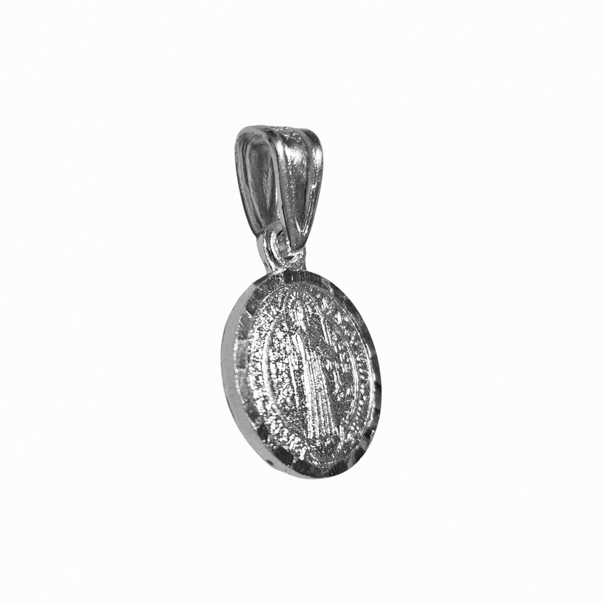 Dainty Saint Benedict Silver Pendant