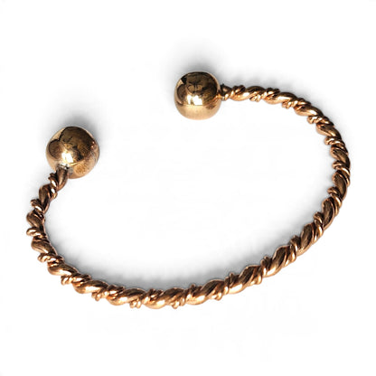 Copper Cuff Double Braded Bracelet Unisex