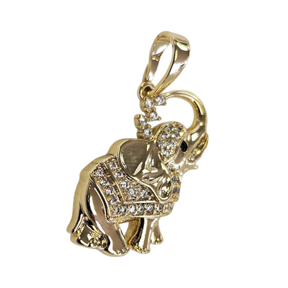 14k Gold Plated Small Elephant Pendant